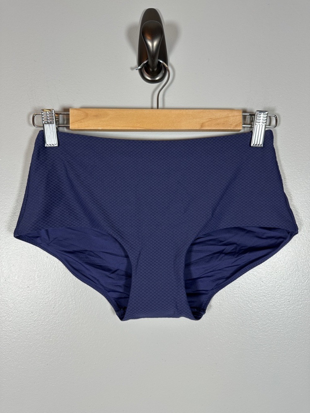 & Other Stories Navy High-Waist Textured Bikini Bottoms Women’s Size 4 NWOT
